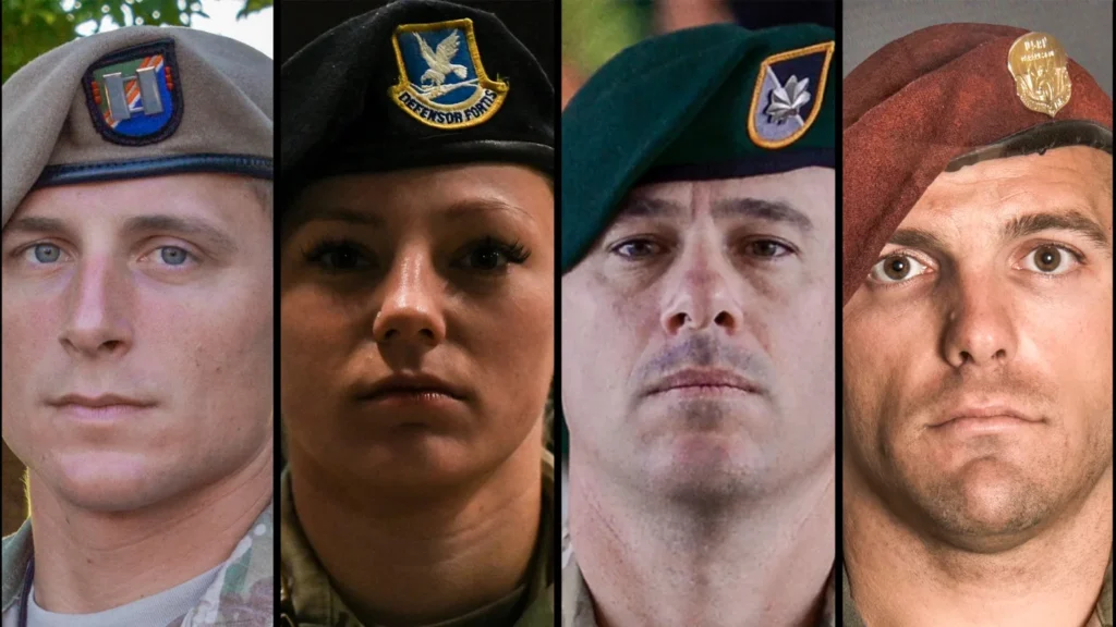 Why do military berets have different colors, and what is their significance